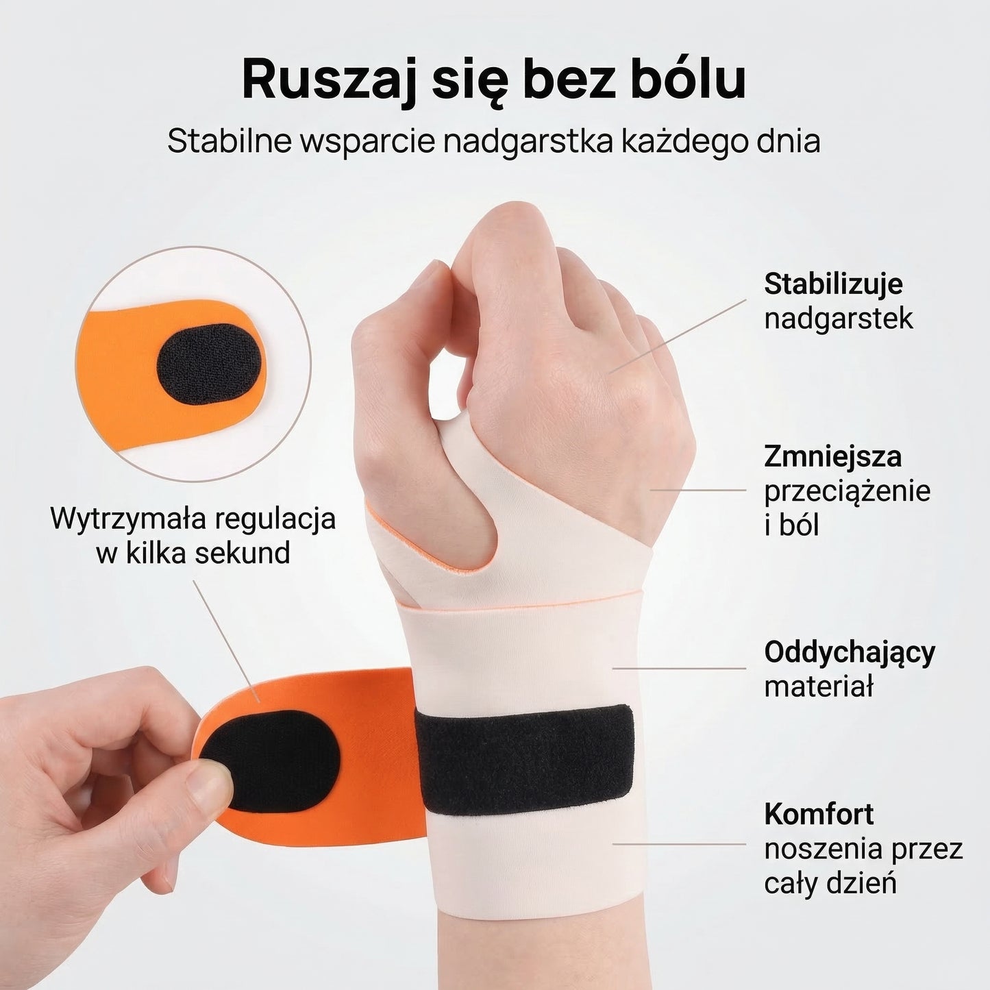 MoveCare - Opaska kompresyjna na nadgarstek